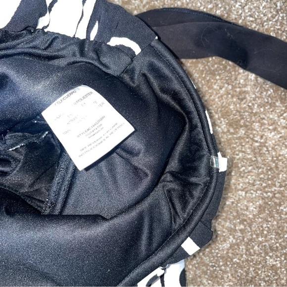 Corey P. dress mini tie waist strapless black/white paisley printed NEW SZ 12 - Picture 9 of 15